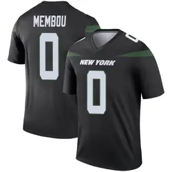Nike Armand Membou New York Jets Men's Legend Stealth Black Color Rush Jersey