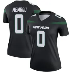 Nike Armand Membou New York Jets Women's Legend Stealth Black Color Rush Jersey