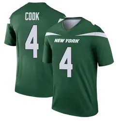 Brady Cook New York Jets Men's Legend Gotham Green Player Jersey