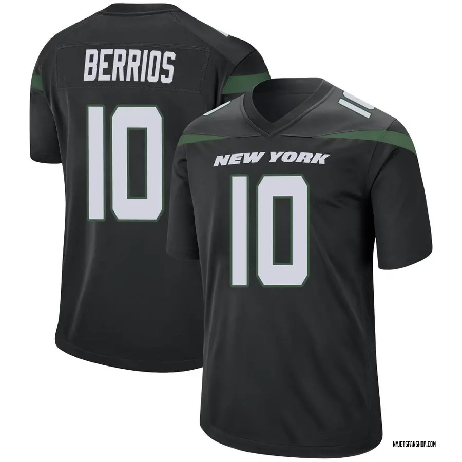 Nike Braxton Berrios New York Jets Men's Game Stealth Black Jersey