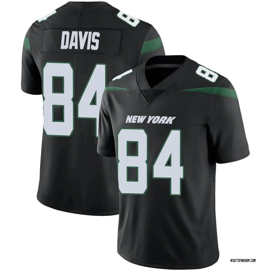 اسعار في السعودية Men's New York Jets #84 Corey Davis Black 2021 Vapor Untouchable Stitched NFL Nike Limited Jersey اسعار في السعودية