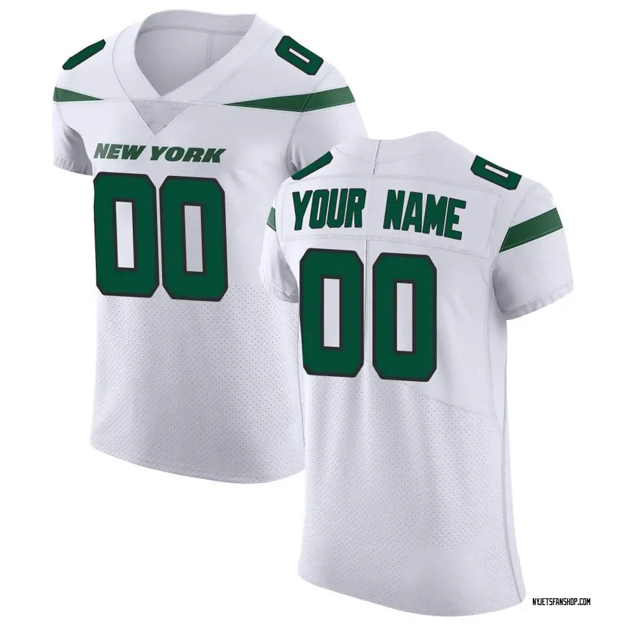 Jalyn Holmes Men's Nike Gotham Green New York Jets Game Custom Jersey Size: Medium