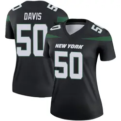 Nike Jamin Davis New York Jets Women's Legend Stealth Black Color Rush Jersey